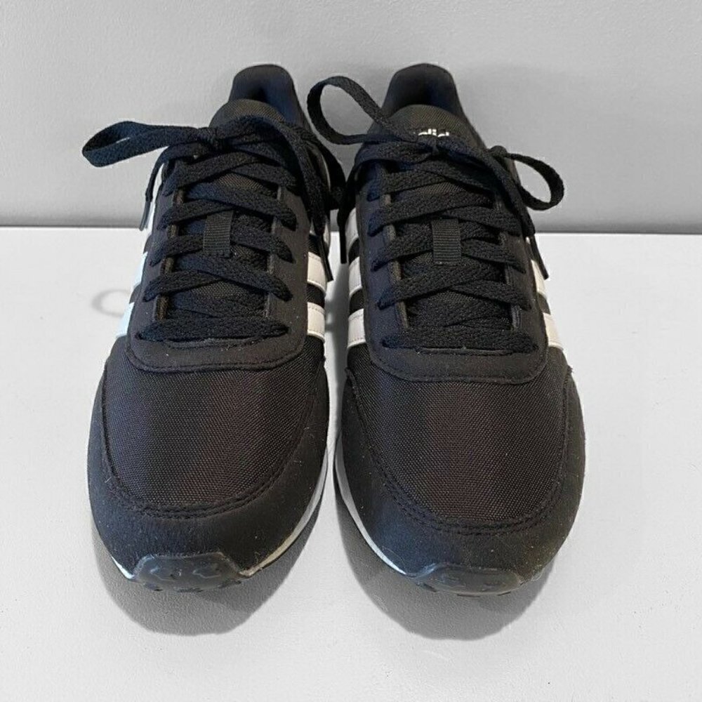 Adidas Mens V Racer 2.0 Sneakers Shoes Black BC0106 7.5 - Picture 3 of 9